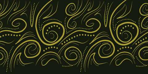 seamless abstract design background waving line and dots ornament 