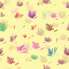seamless pattern of colorful flowers trendy ornament for textile