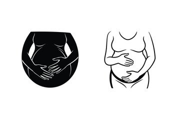 Pregnancy Silhouette, Motherhood, Baby, Expectant, Mother, Belly, Hands, Care, Life, Family