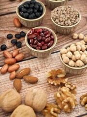 슈퍼푸드, 땅콩, 호두, 아몬드, 캐슈넛, 브라질너트, 콩, 팥, 검은콩, 병아리콩, 렌틸콩