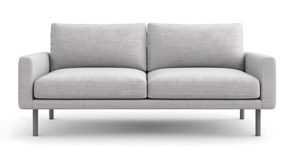 Fototapeta premium A white couch with a patterned fabric