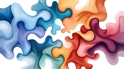 Abstract Fluid Forms: A Vibrant Digital Painting AI Generated