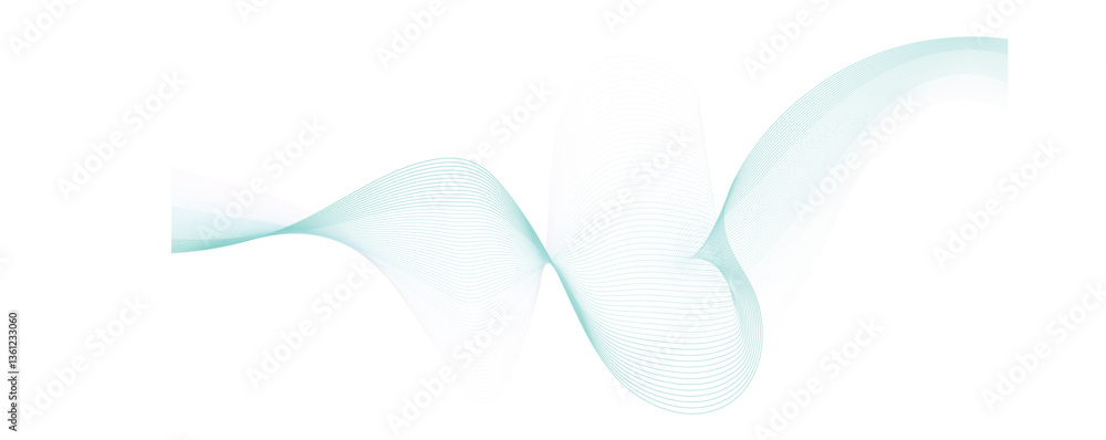Poster abstract wave element for design. stylized line art background. digital frequency track equalizer. v
