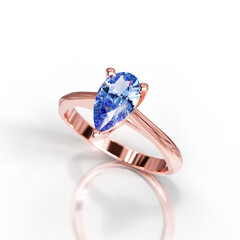 Stunning Engagement Ring with Pear Cut Stone