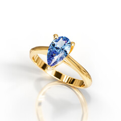 Bridal Jewelry – Pear Cut Solitaire Ring