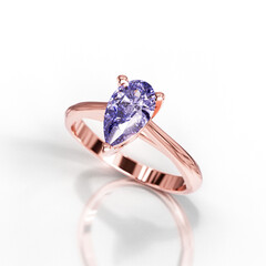 Luxury Pear Cut Solitaire Ring