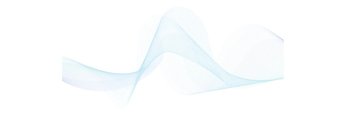 Fototapeta premium Abstract vector background with blue wavy lines. EPS10