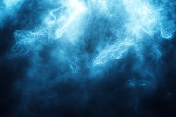 Blue smoke swirling around a solitary candle, casting a dreamy ambiance.