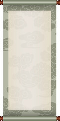 Ancient Chinese Traditional Scroll, Elegant Oriental Banner with Classic Patterns, suitable for various Oriental and Chinese-style designs, as well as festivals and celebrations.
