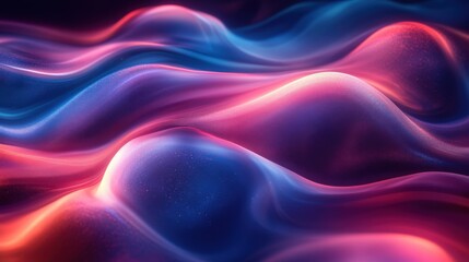 Obraz premium Abstract Waves of Colorful Light Flowing in a Dreamy Pattern