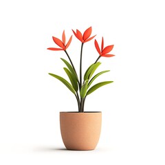 flower pot 3D render