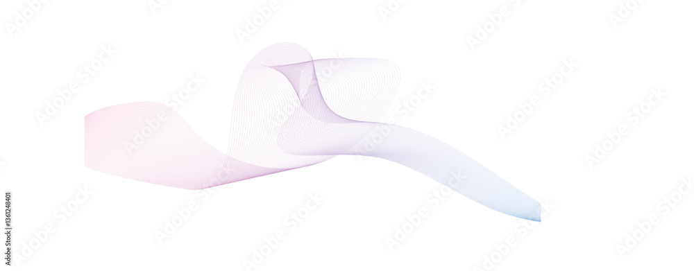 Aufkleber abstract wavy lines flowing curve gradient color on transparent background. abstract white backgroun