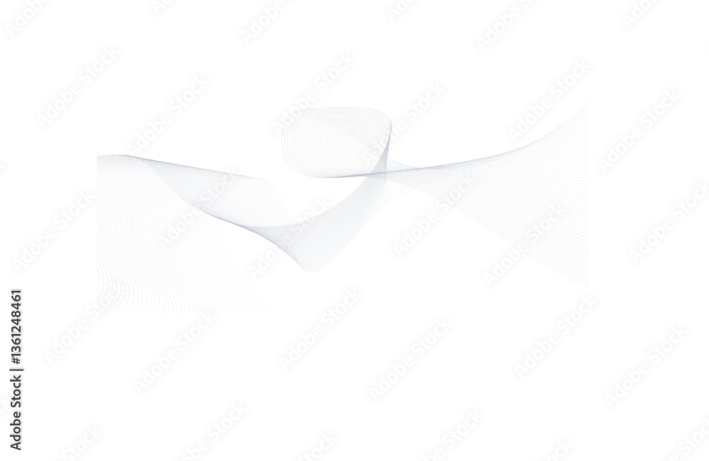 Aufkleber abstract wavy lines flowing curve gradient color on transparent background. abstract white backgroun