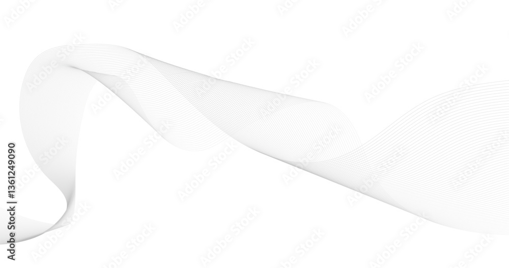 Poster elegant abstract smooth speed gray wave swoosh modern stream background vector illustration.