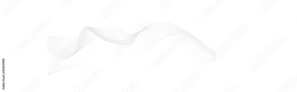 Aufkleber undulate grey wave swirl, frequency sound wave, twisted curve lines with blend effect. technology, d