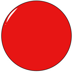 Circle shape placed on white background.