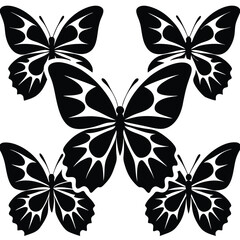 Fototapeta premium set of vector butterflies