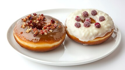 Elegant Donuts Displayed with Contrast and Style