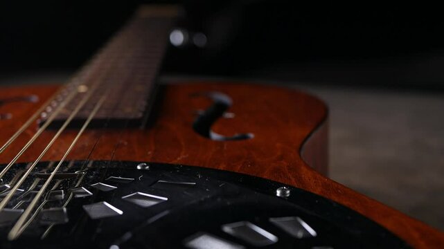 Vintage Resonator acoustic dobro blues guitar.
