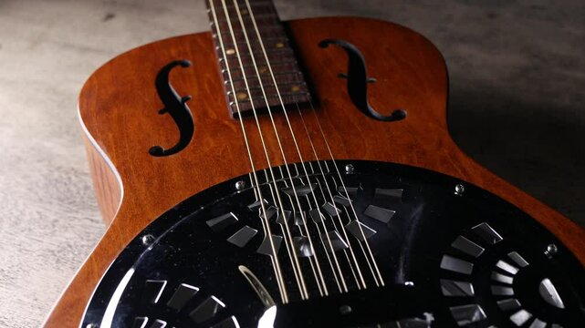 Vintage Resonator acoustic dobro blues guitar.
