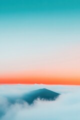 Fototapeta premium fluid abstract gradient featuring fiery orange merging into deep midnight blue resembling sunset sky