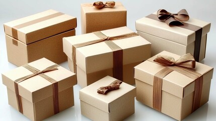 Kraft Gift Boxes with Bows: Elegant Packaging for Special Occasions