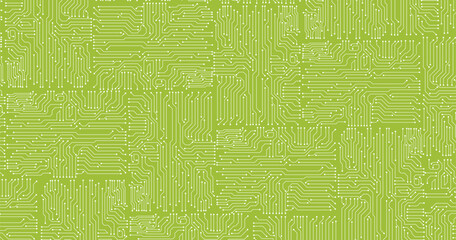 circuit board electronic or electrical line on green engineering technology concept vector background