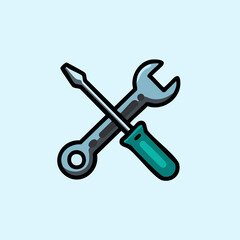 wrench and screwdriver icon