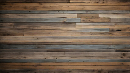 Fototapeta premium A close-up shot of aged wooden planks showcasing the natural variations in color and texture.