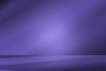 Wall interior background, studio and backdrops show products. with soft light shadow from window color blue and white. background for text insertion and presentation of product	