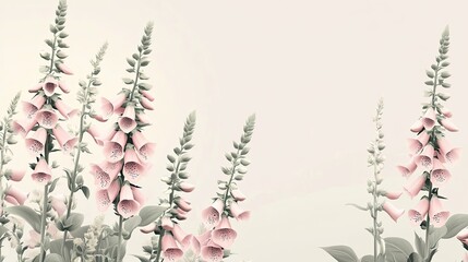 Pink and white flowers with green stems and leaves flourish