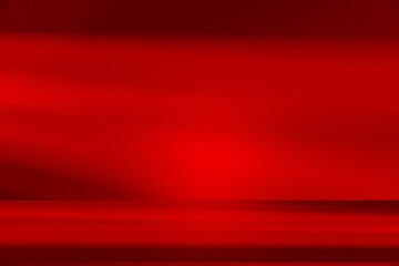 Wall interior background, studio and backdrops show products.with shadow from window color Red background for text insertion and presentation product	
