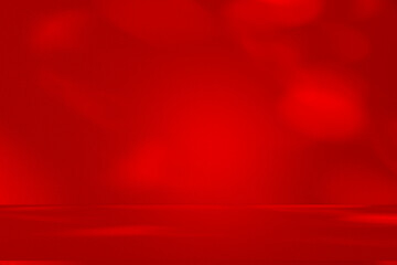 Wall interior background, studio and backdrops show products.with shadow from window color Red background for text insertion and presentation product	
