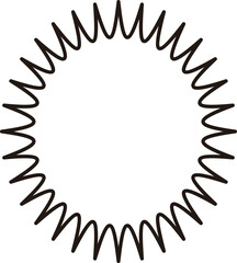 シンプル　ふきだし　感情　まんが　アイコン　線　フレーム　あしらい　飾り　イラスト素材