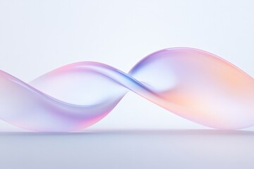 Obraz premium minimalist digital representation of intertwined abstract shapes with gradient finish on white backdrop