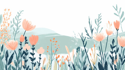 A Pastel Floral Landscape