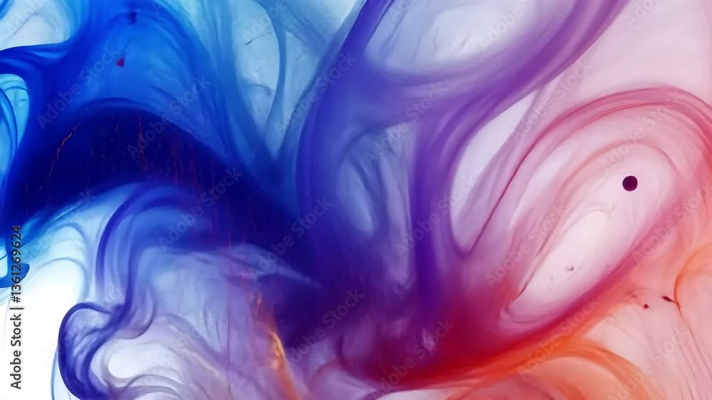 Poster vibrant fusion: an artistic display of swirling colors blends and merges creating a captivating and 