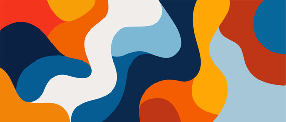 Abstract wavy background. Colorful grunge vector illustration with wavy shapes. Vector.