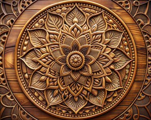 Naklejka premium thai style painting, thai art pattern design, wood pattern design.