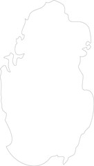 Outline Map of Qatar