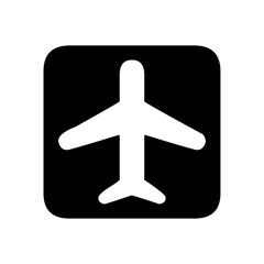 Obraz premium Airplane public signage icon