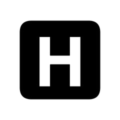 Helipad public signage icon