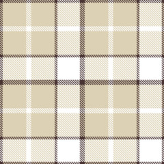 Modern Muted Purple Brown Seamless Tartan Textile Design