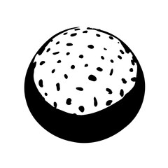 Abstract Sphere with Spotted Upper Hemisphere