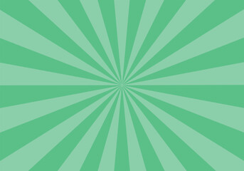 シンプルな集中線背景素材イラスト 緑　エメラルドグリーン