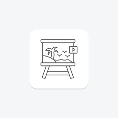 Fototapeta premium Painting Video, vector, pixel perfect, illustrator file