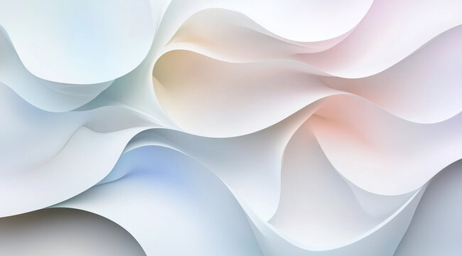 Soft waves merge colors, creating a serene abstract backdrop, created with Generative AI technology