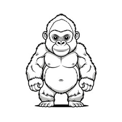 Fototapeta premium gorilla close up vector