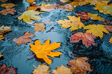 Rain&rsquo;s Touch: Vibrant Leaves and Earth&rsquo;s Patterns