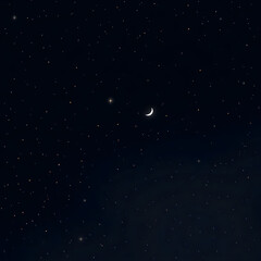 Crescent Night Background
